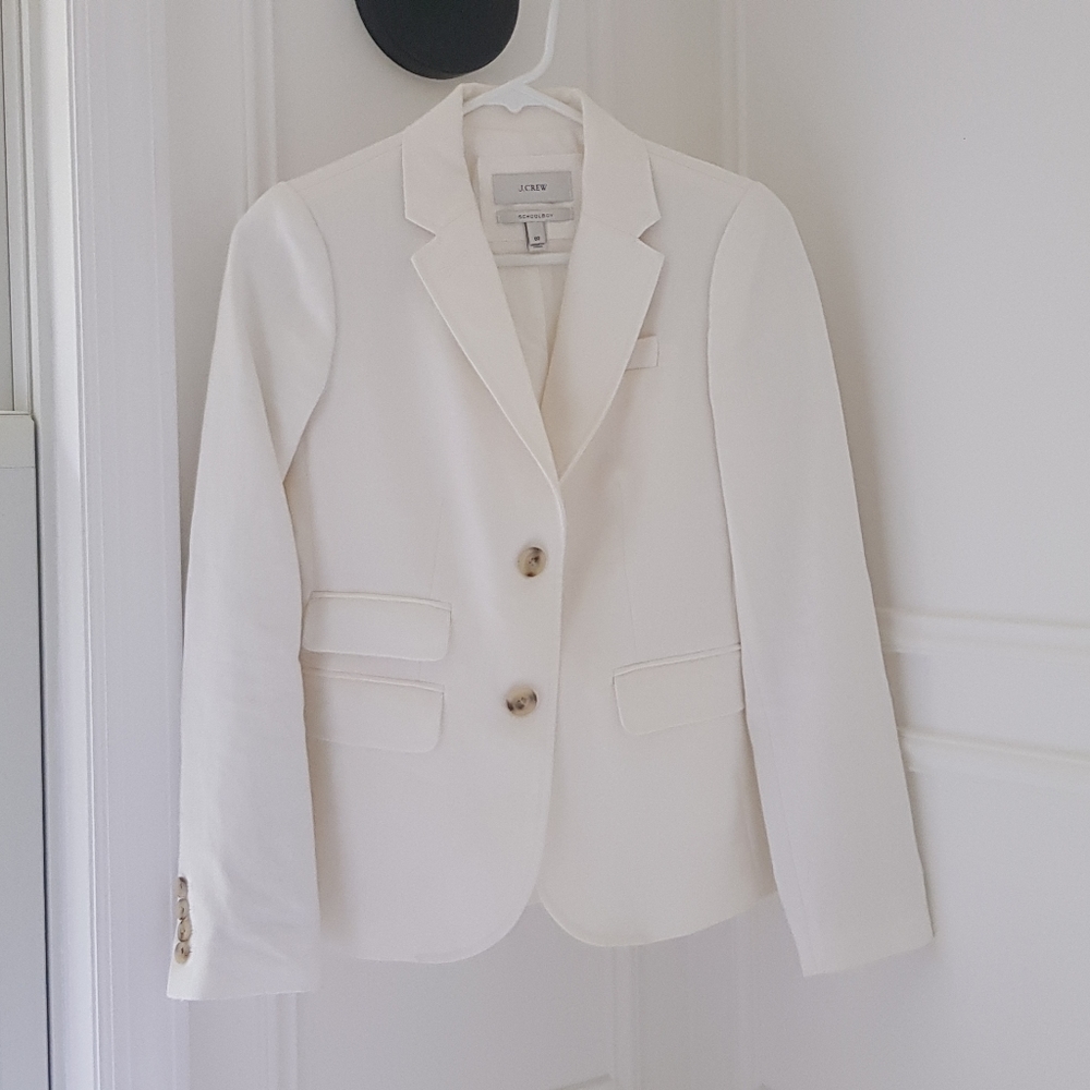 JCrew Linen Schoolboy Blazer